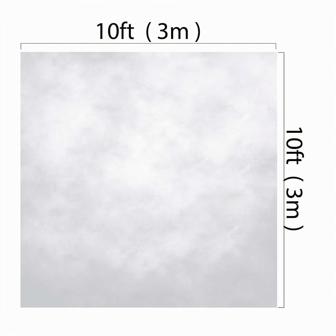Kate Photocall Weiss 3x3m/10x10ft Vintage Foto Stusio Smokey Grey Portrait Hintergrund für Neugebore