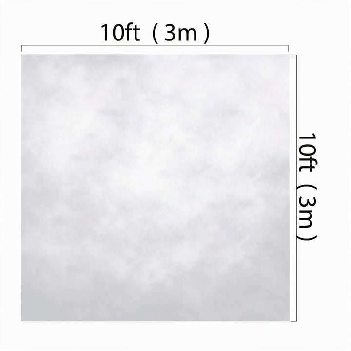 Kate Photocall Weiss 3x3m/10x10ft Vintage Foto Stusio Smokey Grey Portrait Hintergrund für Neugebore