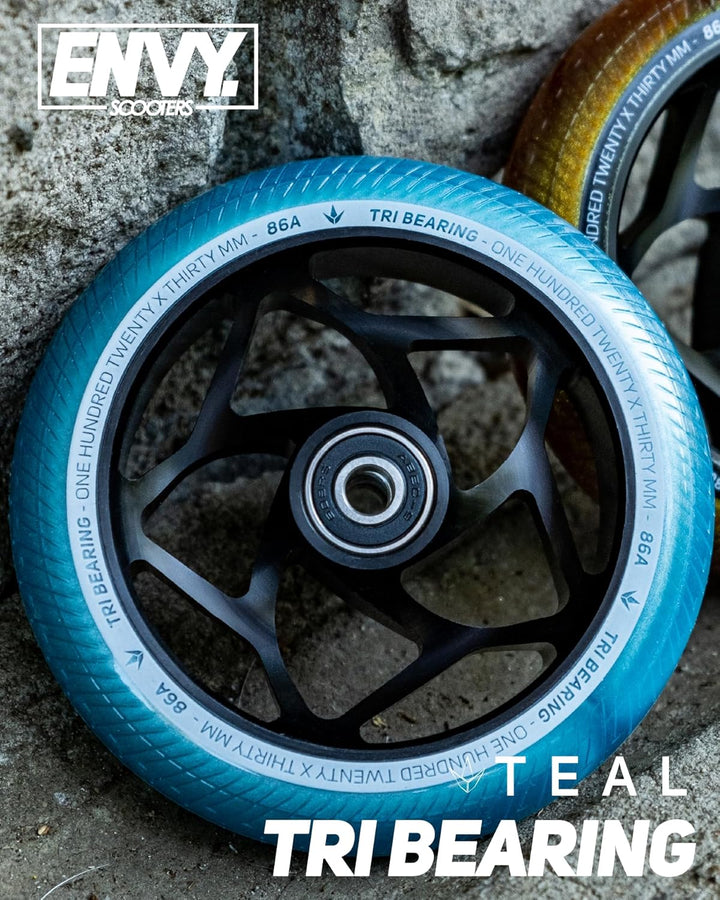 Blunt TRI Stunt-Scooter Wheel 120 x 30mm schwarz/PU türkis, schwarz/PU türkis