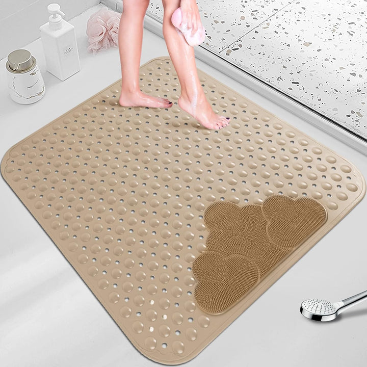 Duschmatte rutschfest 80x80cm,Antirutschmatte Dusche mit Ablauflöchern,Duscheinlage rutschfest mit S