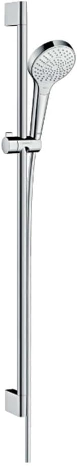 hansgrohe Croma Select S Duschset 0,90m, 3 Strahlarten, Weiss/Chrom