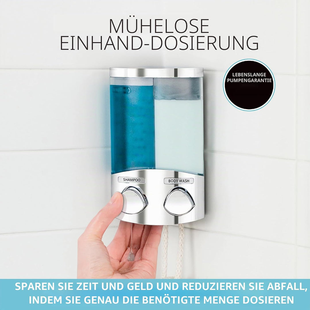 Better Living Products Seifen-, Duschgel- und Shampoo-Spender, in Chrom-Finish, ABS-Kunststoff, Chro