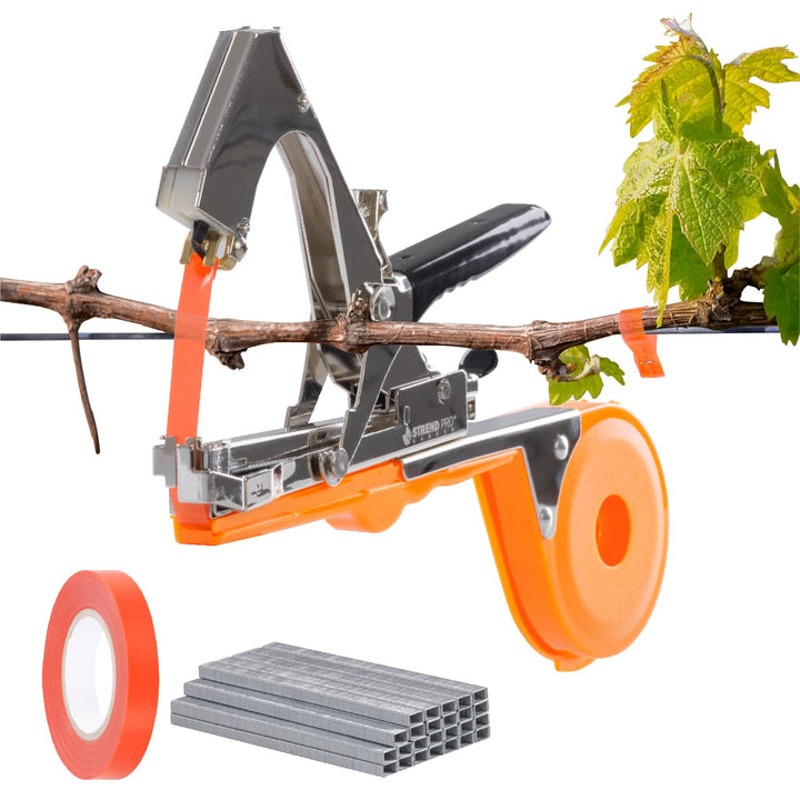 STREND PRO Pflanzenbinder Maschine Cameleon | Bindezange für Pflanzen, Ink. Bindenroll, Heftklammern