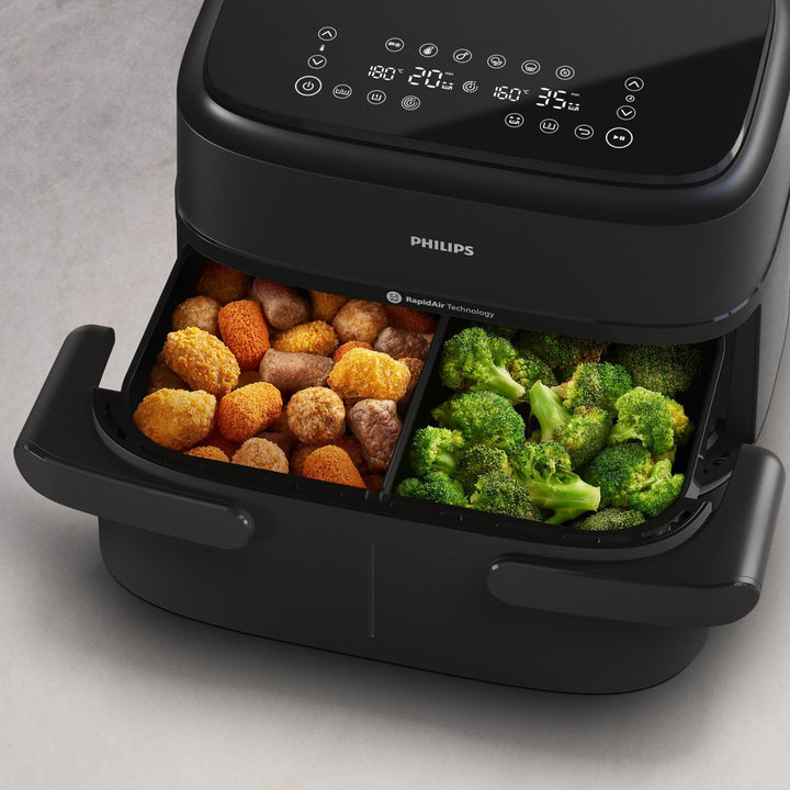 PHILIPS Airfryer XXL NA351/00 7,1 l Fassungsvermögen Doppeltank 6 Voreinstellungen 2450 W