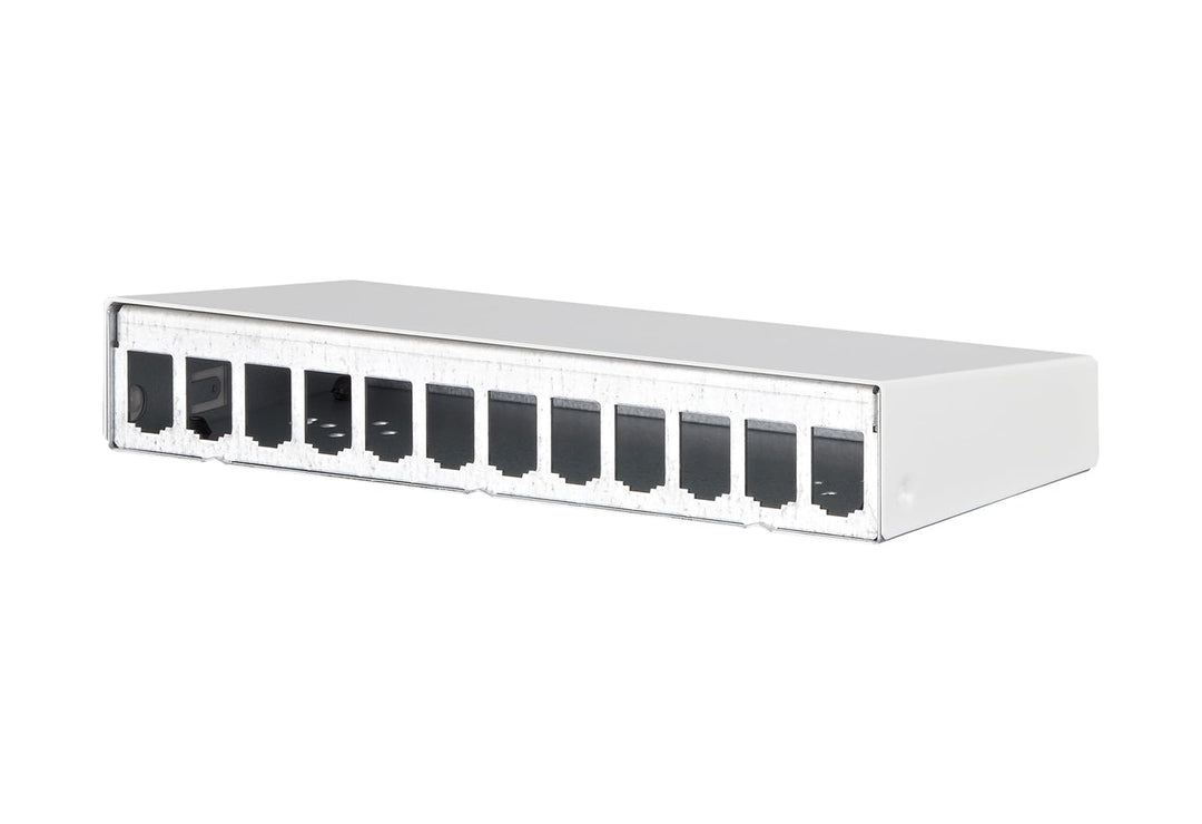 METZ CONNECT Modul AP-Gehäuse 12 Port reinweiss, unbestückt