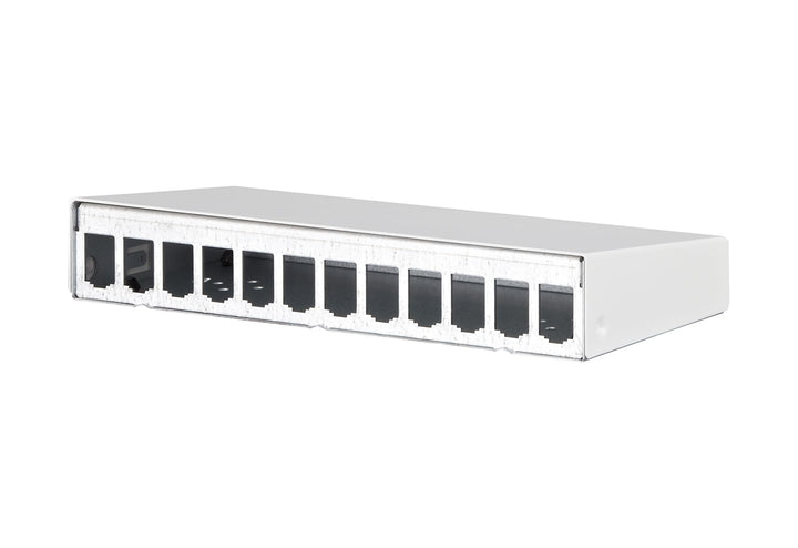 METZ CONNECT Modul AP-Gehäuse 12 Port reinweiss, unbestückt
