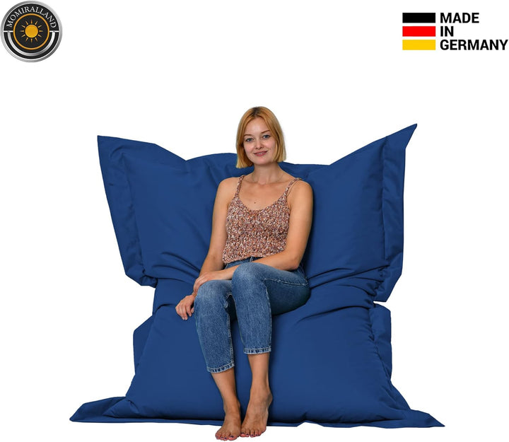 Momiralland Rechteckig Sitzsack - Indoor &amp; Outdoor - 2 in 1 Funktion - für Relax- Momente – Riesen S