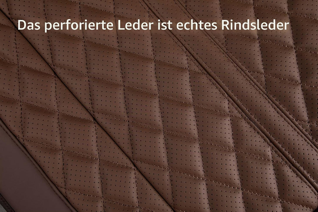 Autositzbezug aus echtem Rindsleder, für vorne und unten, echtes Rindsleder, rutschfest, Aufbewahrun