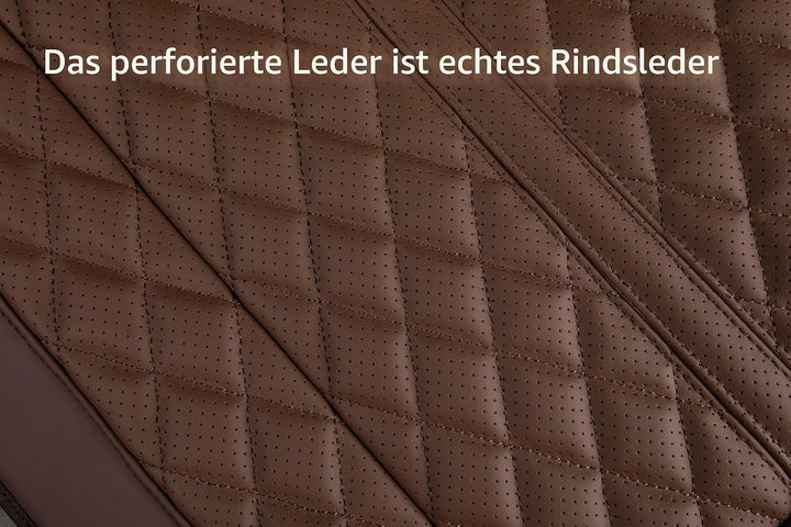 Autositzbezug aus echtem Rindsleder, für vorne und unten, echtes Rindsleder, rutschfest, Aufbewahrun
