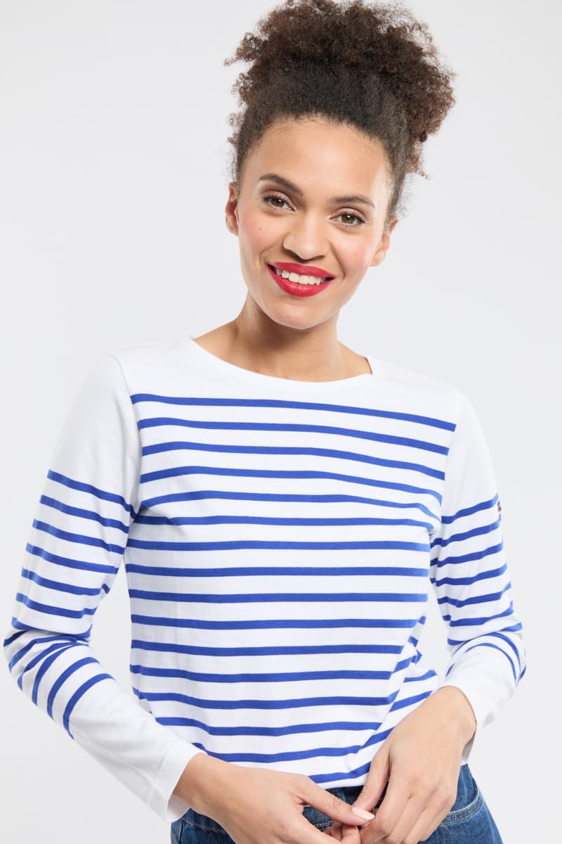 Armor Lux Damen 76838 Langarmshirt L Mehrfarbig (Blanc/Etoile Dw5), L Mehrfarbig (Blanc/Etoile Dw5)