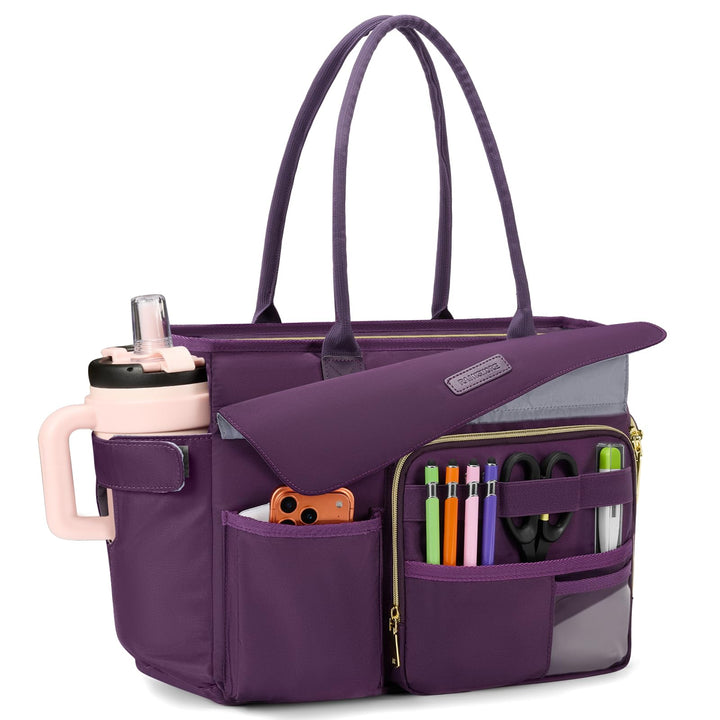RAINSMORE Lehrertasche Damen mit Lunchfach 15,6 Zoll Laptoptasche Gross Isoliertes Fach Wasserdicht