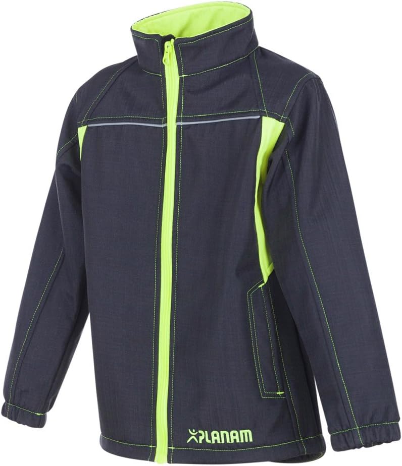 Grösse 134/140 Kinder Planam Junior Softshelljacke anthrazit gelb Modell 6130 Anthrazit/Gelb 140, An