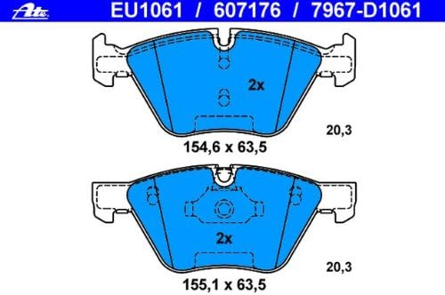 ATE 13.0460-7176.2 Bremsbelagsatz, Scheibenbremse
