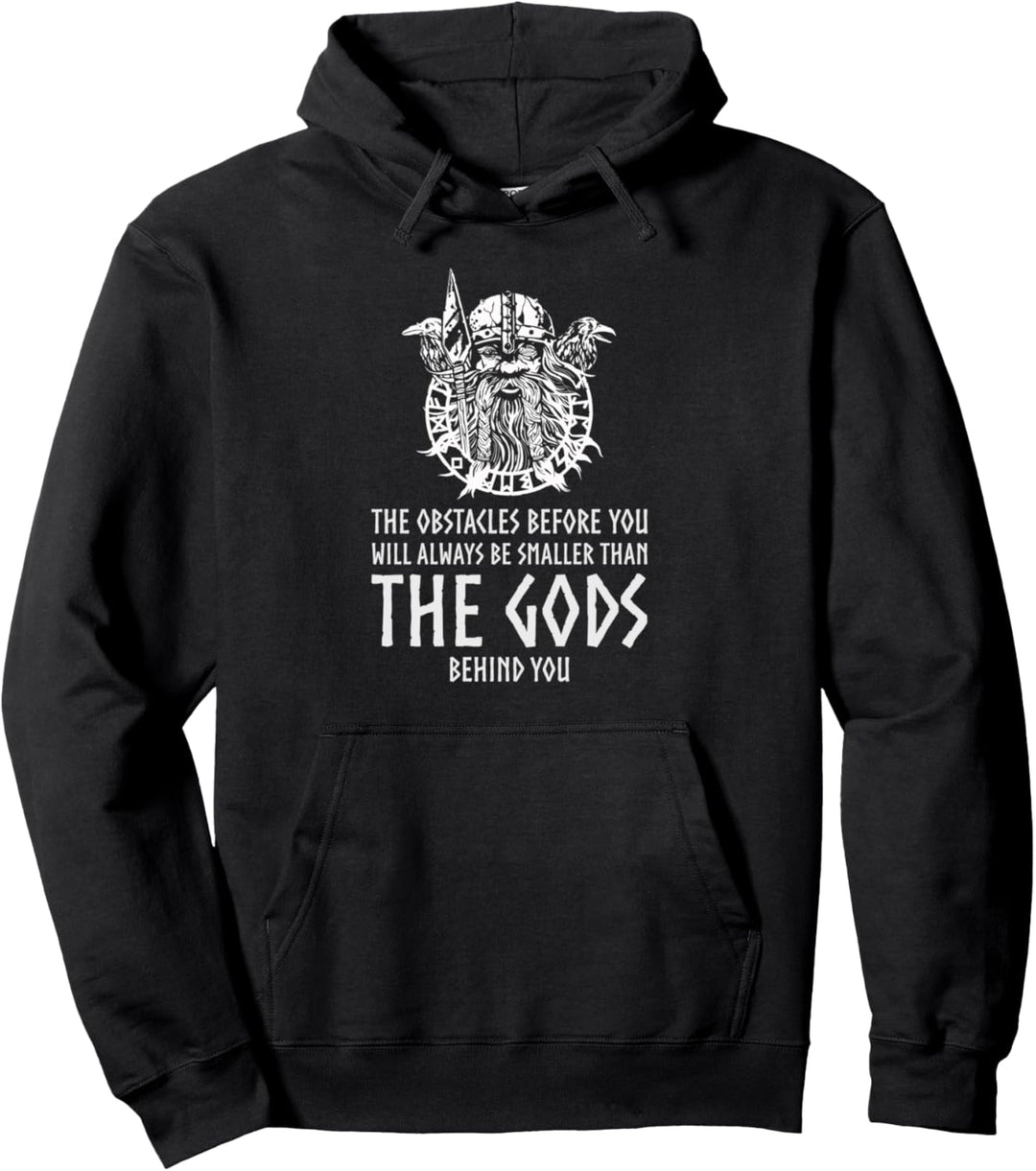 Motivational Norse Pagan Mythology - Viking God Odin Pullover Hoodie