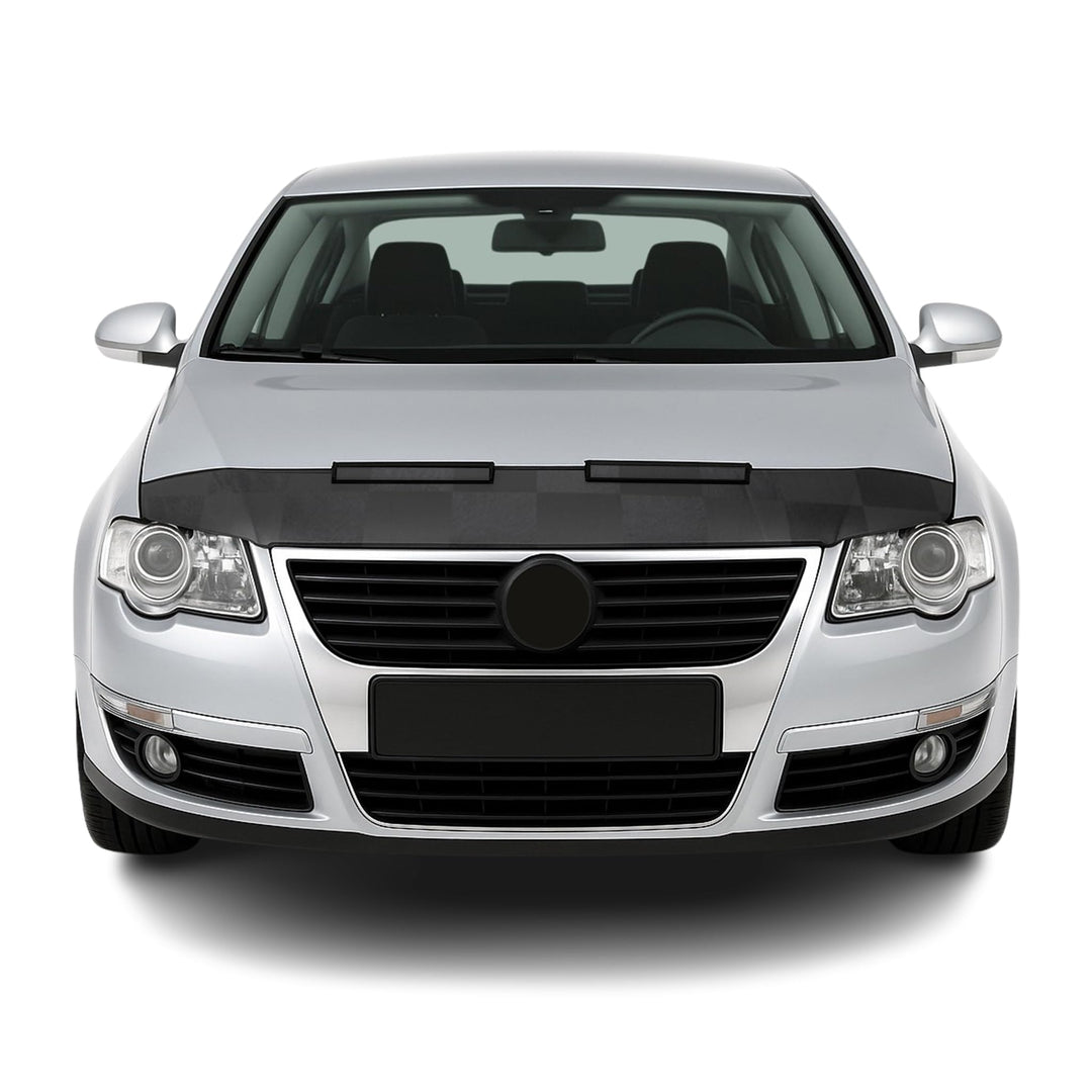 OMAC Haubenbra Steinschlagschutz kompatibel mit VW Passat B6 2005-2010 Kombi Kariert Halb Schwarz,Ka