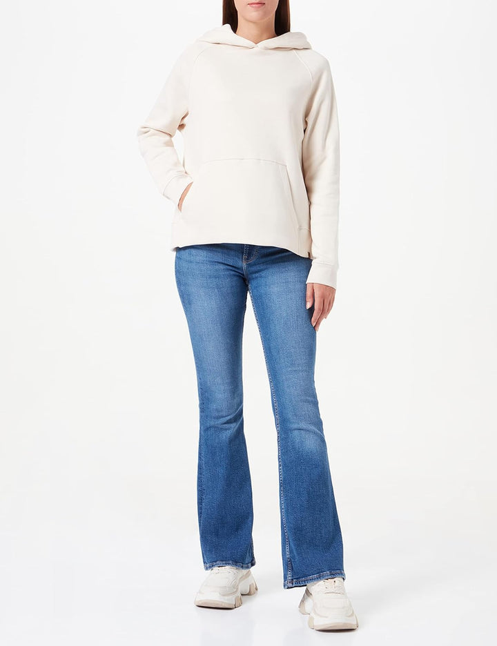 camel active Damen Sweathoodie mit Kängurutasche XS Creme, XS Creme