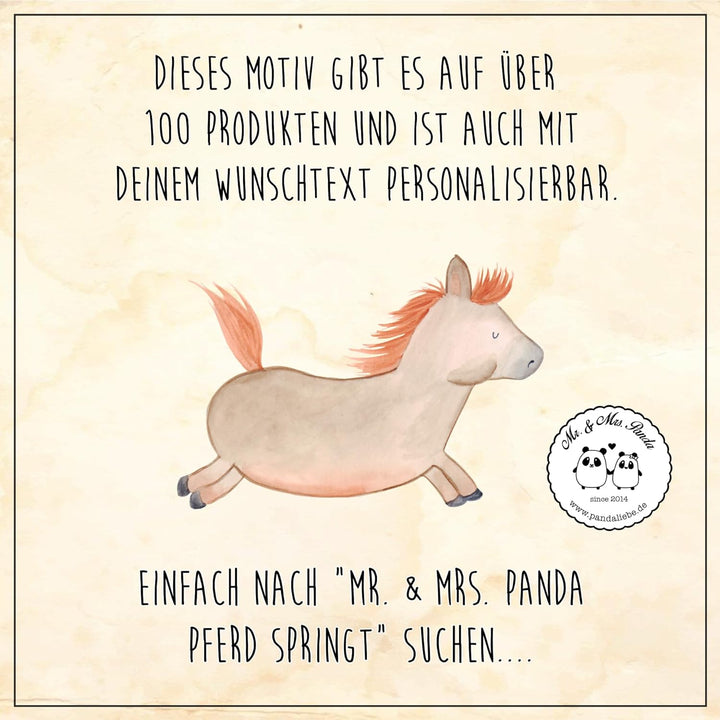 Mr. & Mrs. Panda Dose Pferd Springen - Geschenk, Bauernhof, Keksdose, Pferdestall, Stall, Pferde, Re