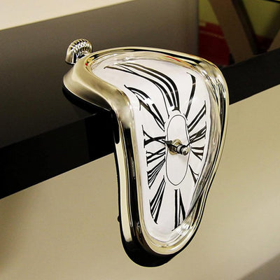 Carkio Creative Melting Clock, Wall Clock Decorative Salvador Dali Watch Melted Clock for Home Offic