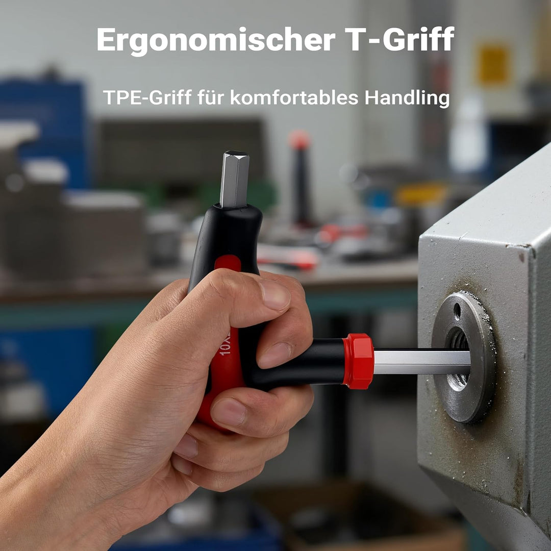 Wiltec Innensechskantschlüsselsatz 11tlg. 2-10mm mit 15-28cm Länge und thermoplastischen Gummigriffe