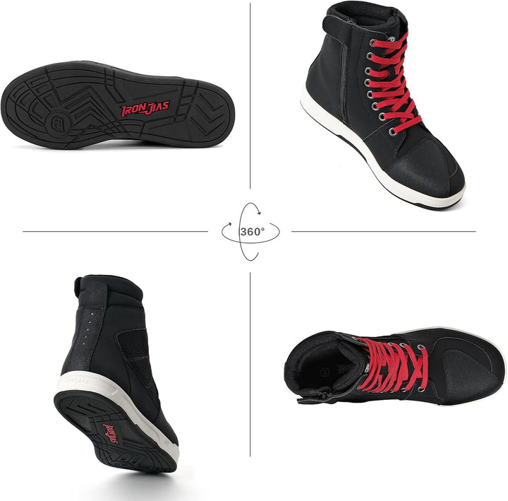 BORLENI Motorradschuhe Herren Sommer Motorradstiefel Männer lässige atmungsaktive motorrad sneaker r