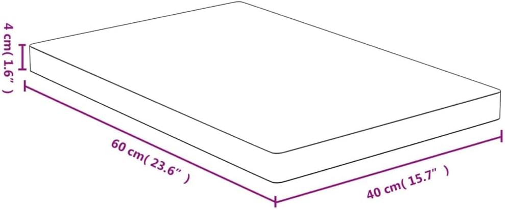 vidaXL Tischplatte 40x60x4 cm Bambus 40 x 60 x 4 cm, 40 x 60 x 4 cm
