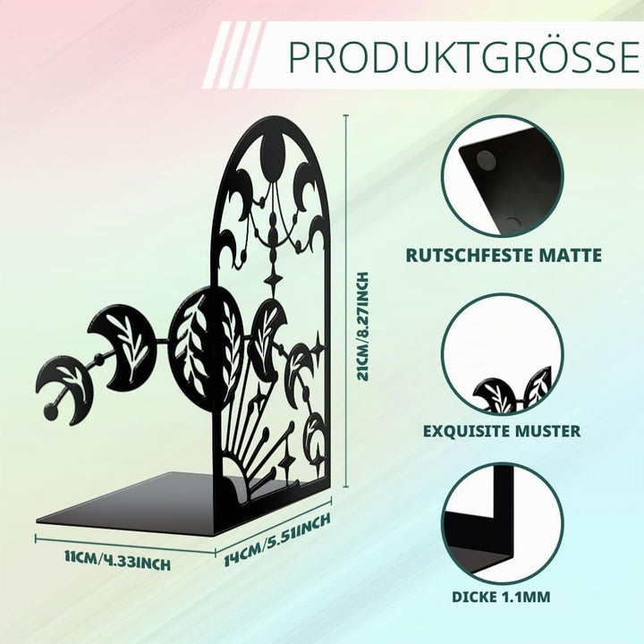 Peacoblue Metall-Buchstützen für Regale, Moderne dekorative schwere Buchstützen für Büro, Schreibtis