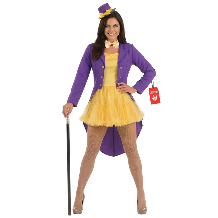 Fun Shack Lila Fabrik Besitzer Kostüm Für Damen, Frack Lila Kostüm Damen, Lila Blazer Damen, Karneva
