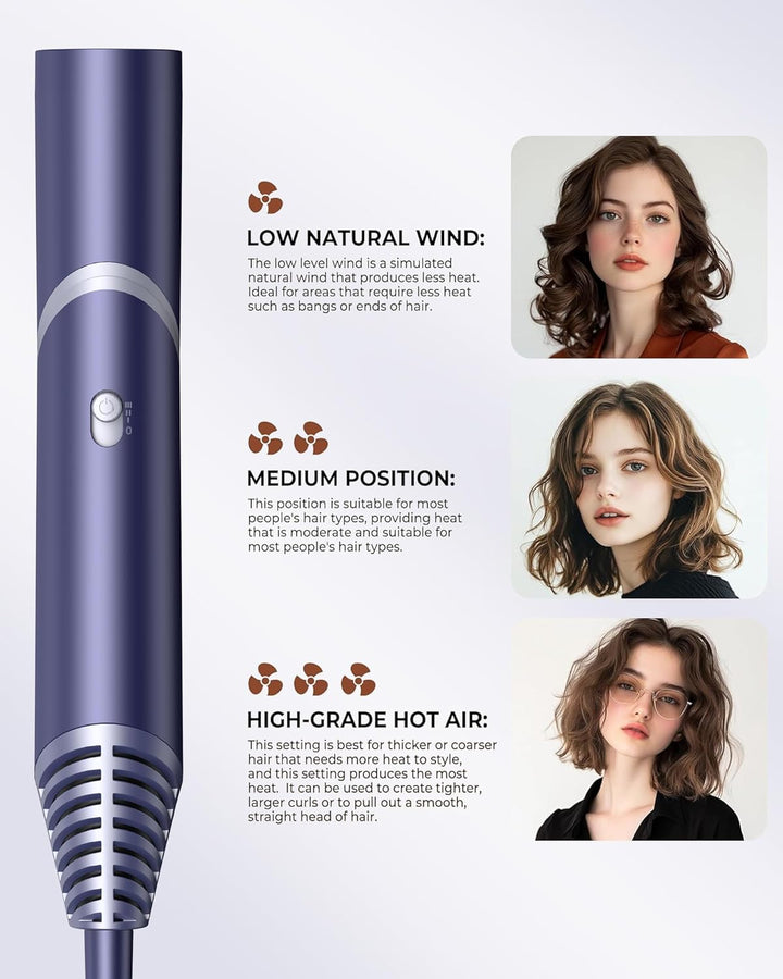 Airstyler Hairstyler 5 IN 1, 1000W Warmluftbürste Set, Hairstyler mit Ionen Föhnbürste, Lockenstab A