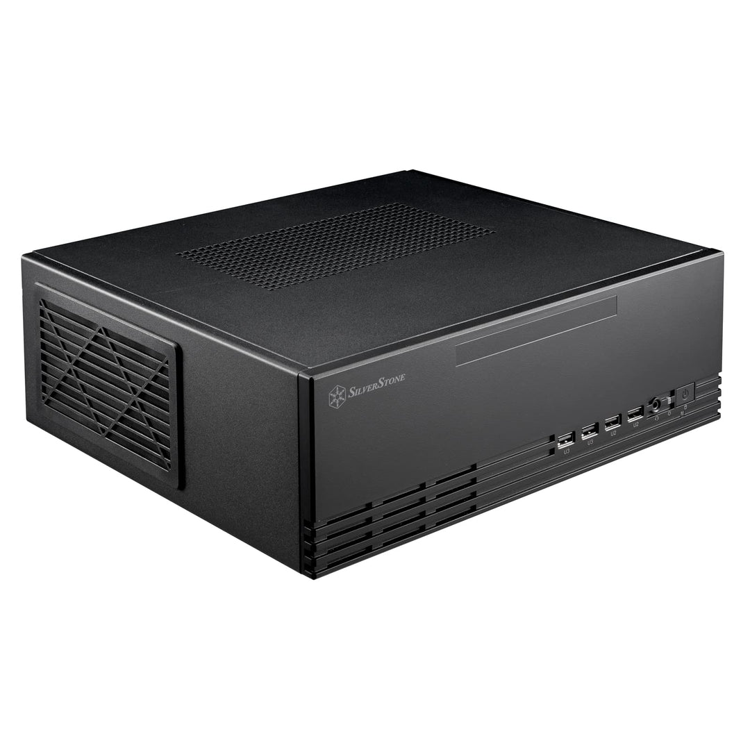 SilverStone Technology SST-ML11B - Milo Schmales und kompaktes Micro-ATX-Gehäuse, Unterstützt Netzte