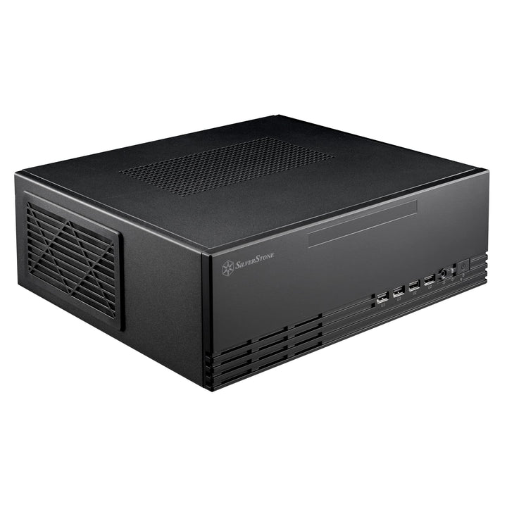 SilverStone Technology SST-ML11B - Milo Schmales und kompaktes Micro-ATX-Gehäuse, Unterstützt Netzte