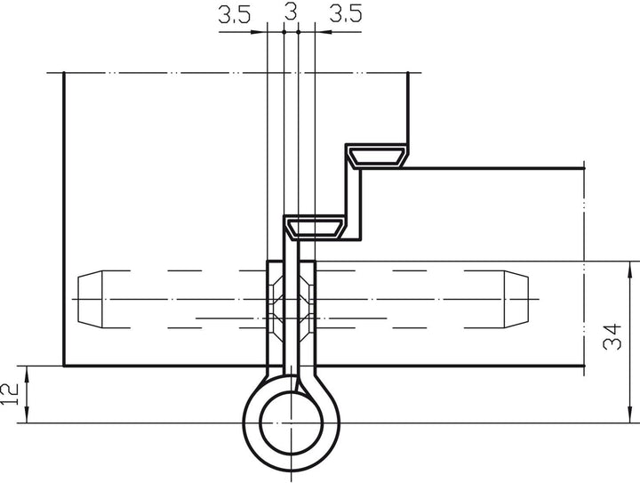 Simonswerk Stahl Tape – Objekt Variante vn2828/120 Scharnier tuerband Edelstahl, Edelstahl
