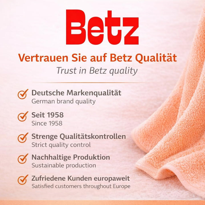 Betz 10-TLG. Handtuch-Set Palermo 100% Baumwolle 4 Duschtücher 6 Handtücher Farbe apricot orange