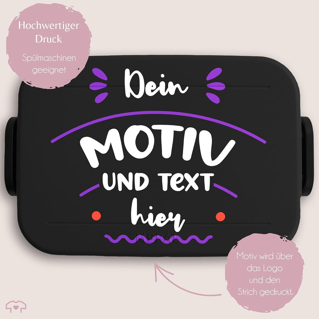 Kinder Bento Box Midi Lunchbox für Mepal Bentobox - Bild - Brotbox Dein Motiv und Text Jausenbox mit