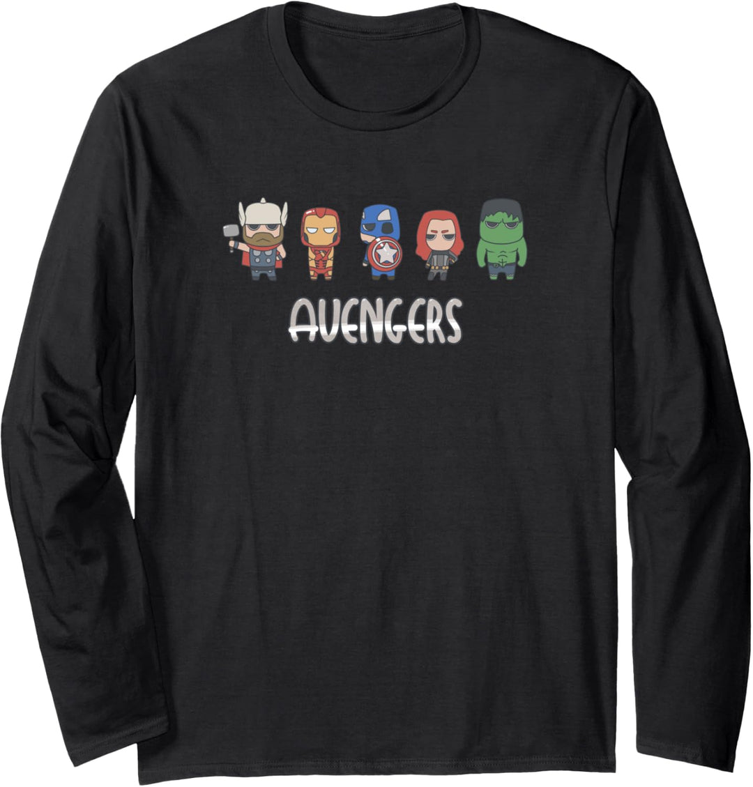 Marvel Avengers Game Cute Super Heroes Langarmshirt
