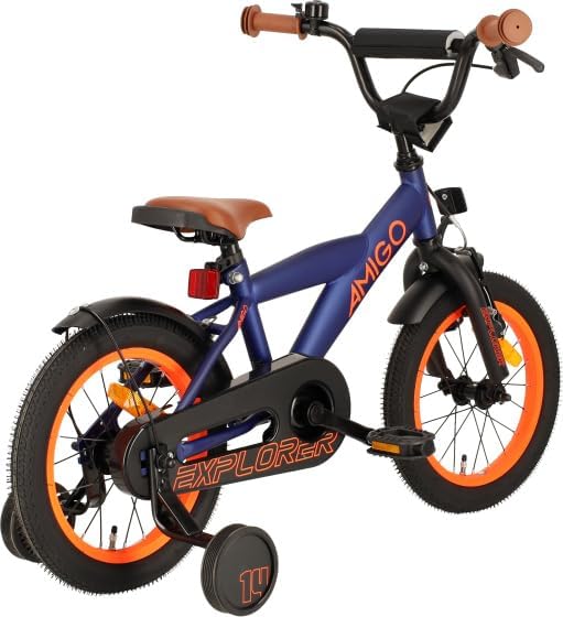 AMIGO Explorer - Kinderfahrrad - 12/14 / 16 Zoll - mit Handbremse, Rücktritt, Lenkerpolster und Stüt