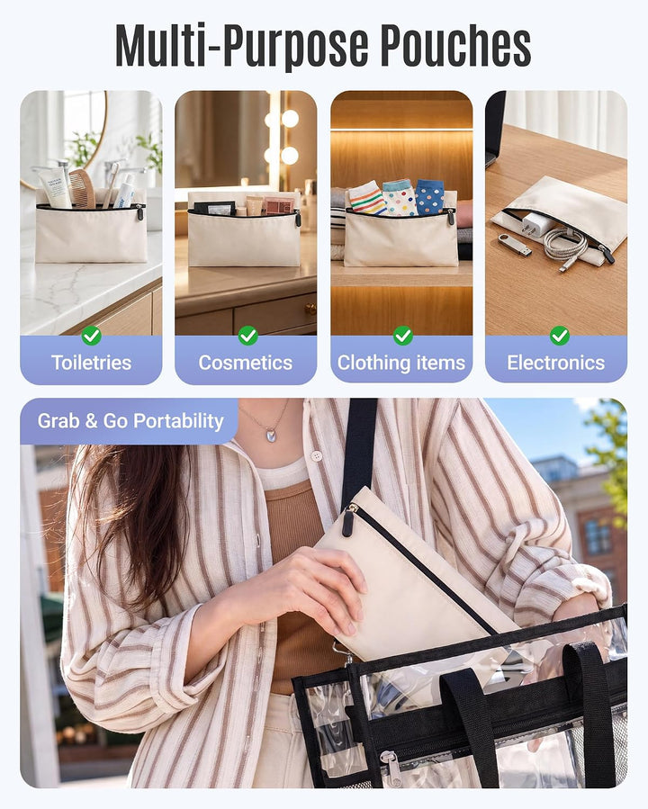 Light Flight Koffer Organizer 8-teilig Packing Cubes mit Tragegriff | Platzsparender Reiseorganizer
