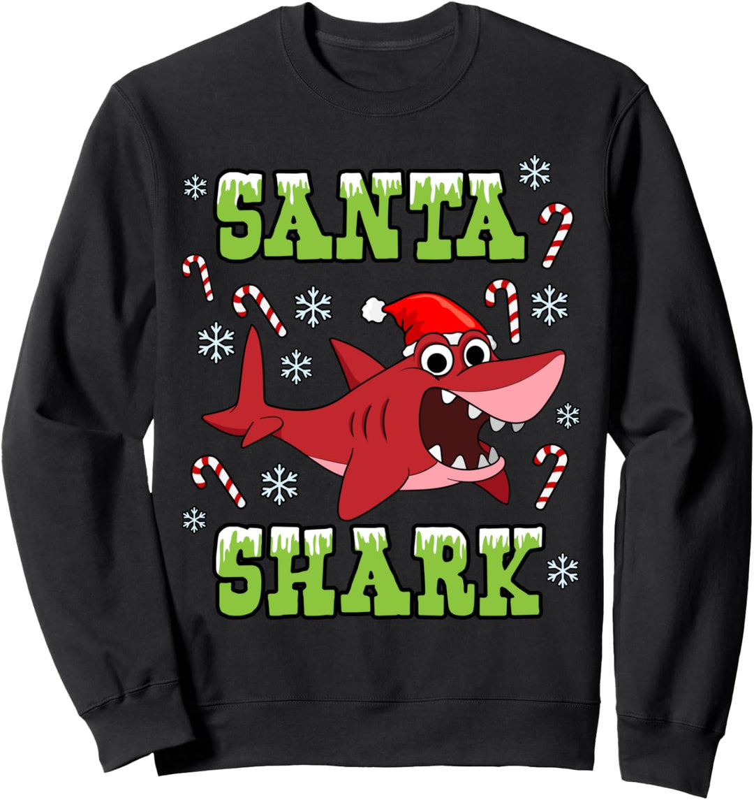 Weihnachtsmann Hai Lustige Weihnachten Sweatshirt