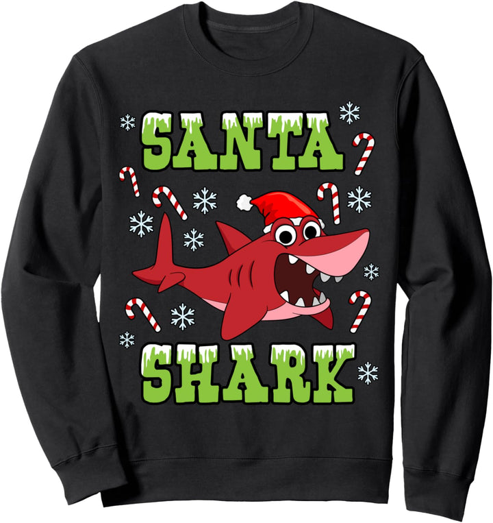 Weihnachtsmann Hai Lustige Weihnachten Sweatshirt
