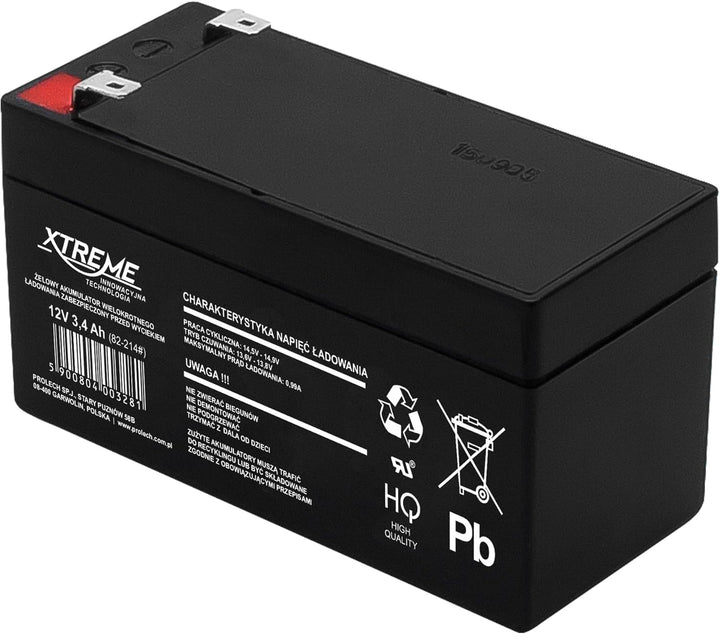 Xtreme 82-214 Blei-Akku Gel Battery Lead Acid Battery Batterie 12V 3,4Ah