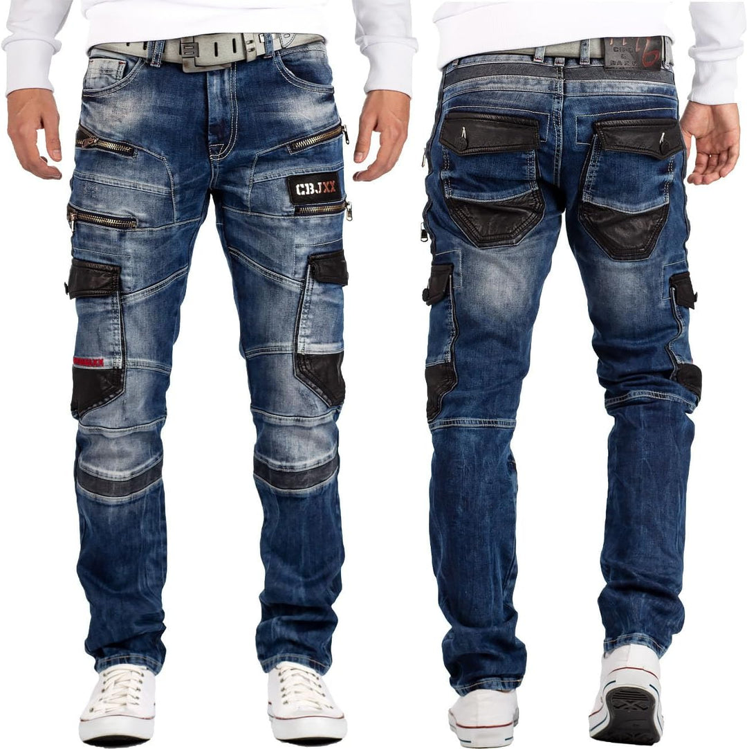 Cipo & Baxx Herren Jeans A-001-cbhjs057, 31W / 34L Sturmblau