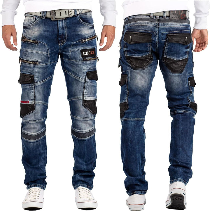 Cipo & Baxx Herren Jeans A-001-cbhjs057, 31W / 34L Sturmblau