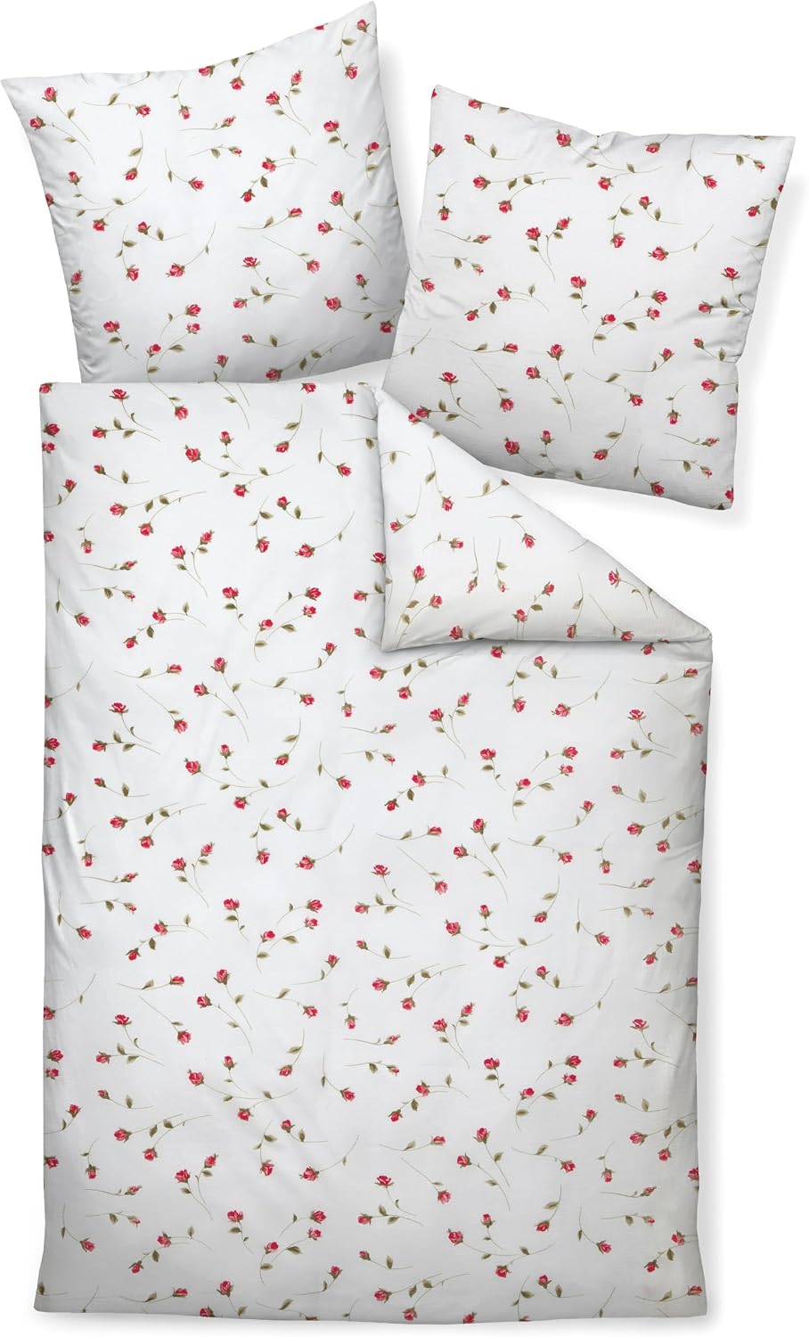 Janine Design Seersucker Bettwäsche Tango 2174-21 paradierot 1 Bettbezug 155 x 220 cm + 1 Kissenbezu