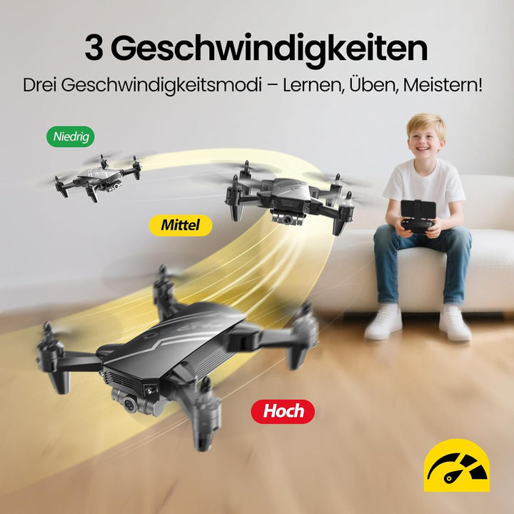 DEERC D20 Mini Drohne für Kinder mit 1080P Kamera, faltbarer RC Quadcopter mit FPV Live-Übertragung,