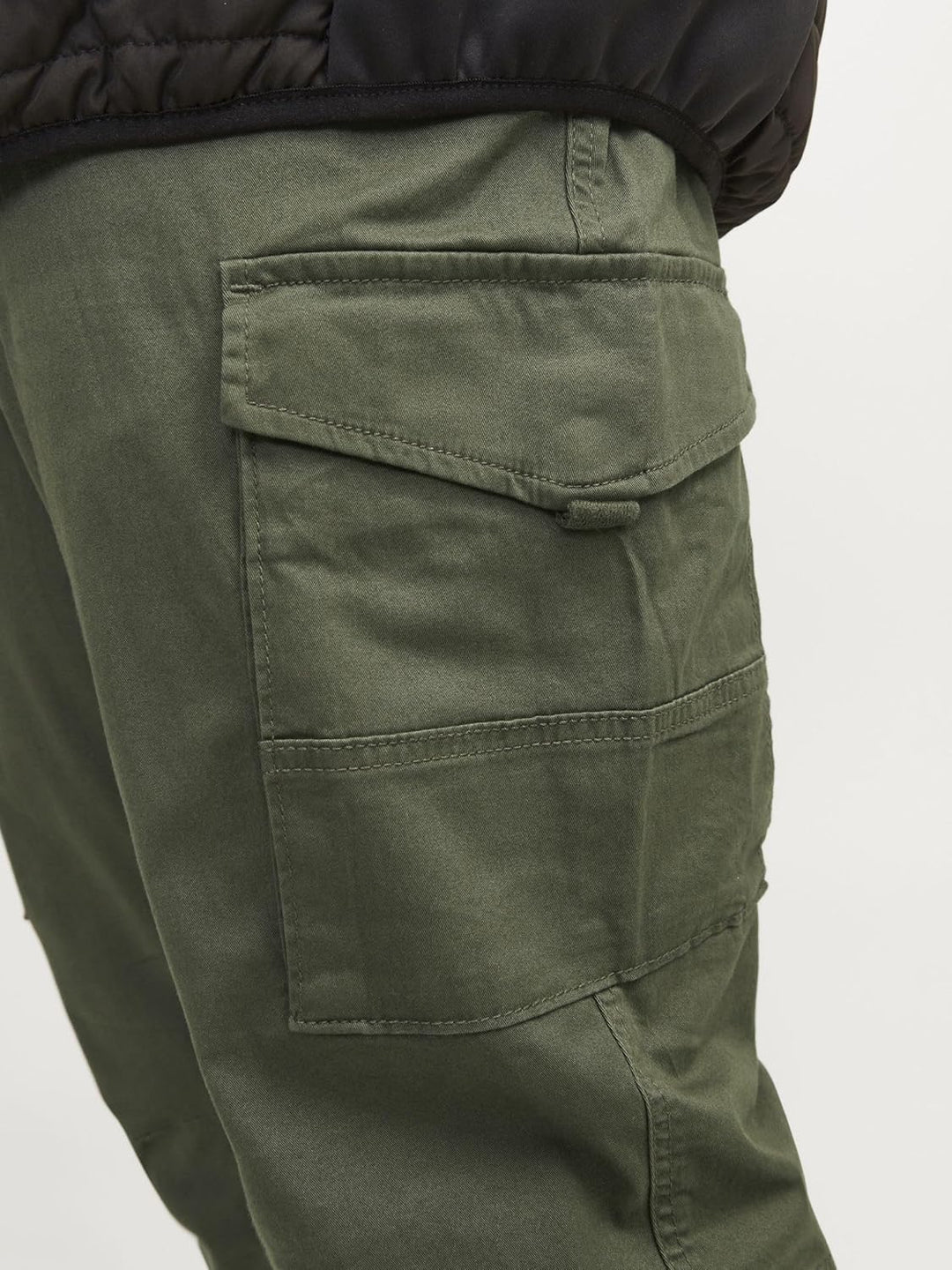 Jack & Jones Male Cargo-Hose Plus Size Slim Tapered Fit Cargo-Hose 40W / 30L Olive Night, 40W / 30L