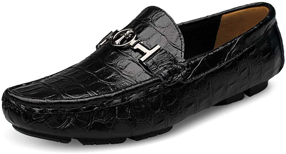Asifn Herren Leder Casual Slip auf Driving Loafers Wohnung Walking Mokassin Business Kleid Boot Schu