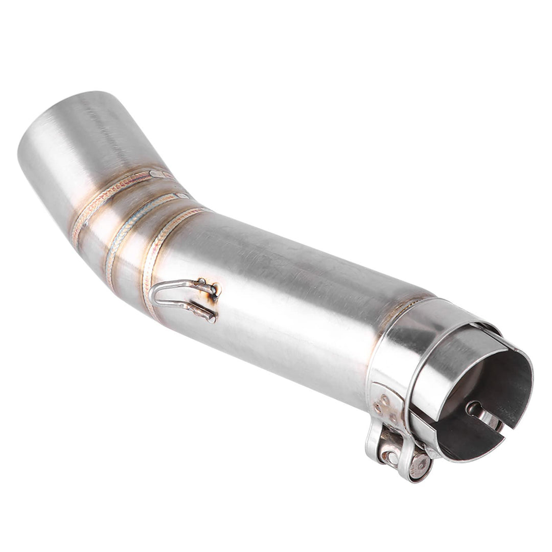 Jadeshay 51mm Auspuff Mittelrohr, Motorrad Slip-on Auspuff Mittleres Edelstahl Auspuffrohr Schalldäm