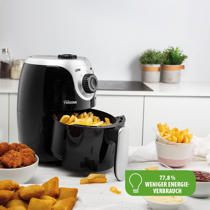 Tristar Mini-Heissluftfritteuse/Airfryer mit 2 Liter, mit Thermostat und Timer, Antihaftbeschichtung