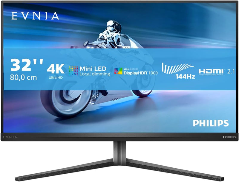 PHILIPS Evnia 32M2N6800M - 32 Zoll UHD Gaming Monitor, 144Hz, 0.5 ms, FreeSync Premium Pro, HDR1000,