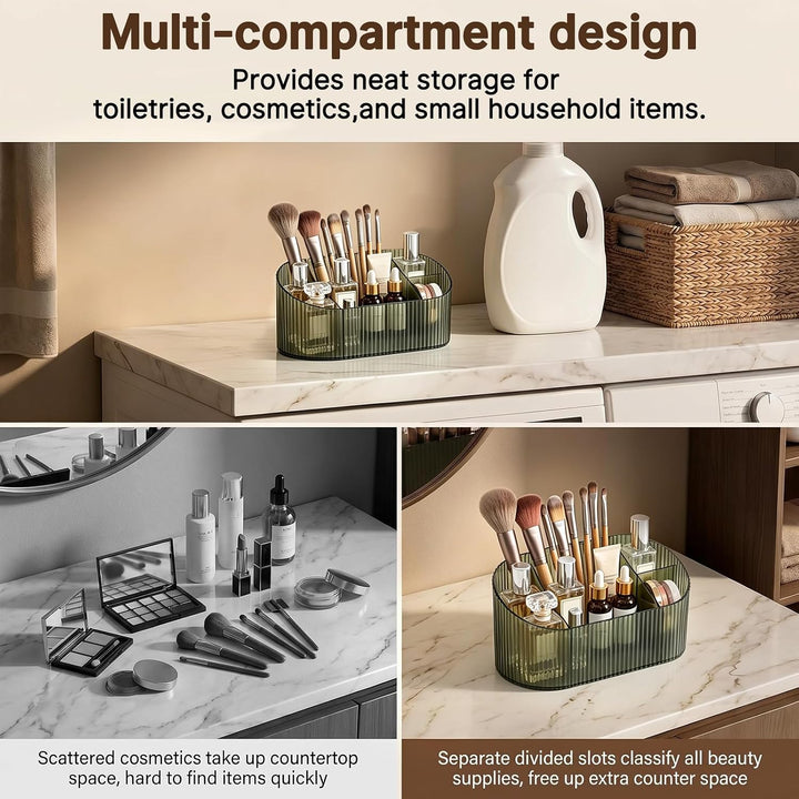 Acryl Kosmetik Organizer mit 5 Fächern, Grosse Kapazität Schminktisch Aufbewahrung, Praktischer Pins