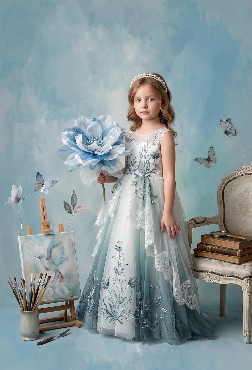 Kate Baby Blau Farbverlauf Kunst Fotostudio Hintergrund 1.5x2.2m/5x7ft 1.5x2.2m B1044538, 1.5x2.2m B